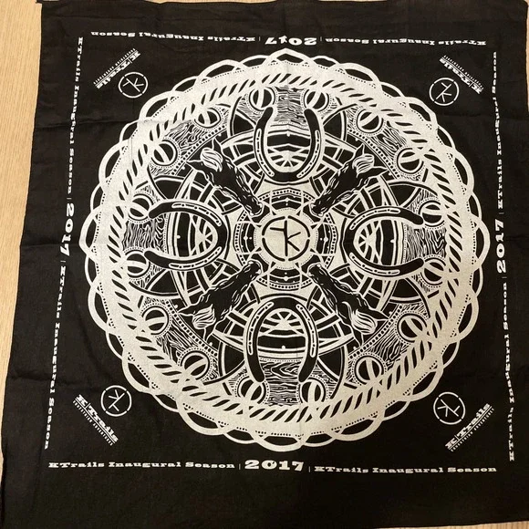 K Trails Equestrian Adventures Cotton Handkerchief Square Horse Print - Picture 2 of 3